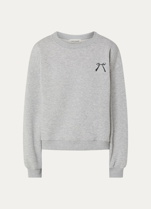 Sofie Schnoor Elis sweater met front- en backprint - voorkant 3 grijs
