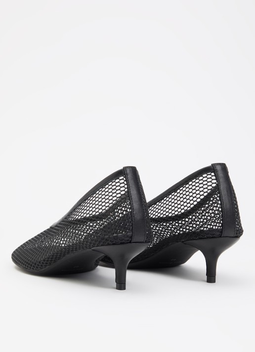 Sofie Schnoor Ellesw pump van leer met mesh - achterkant 3 zwart