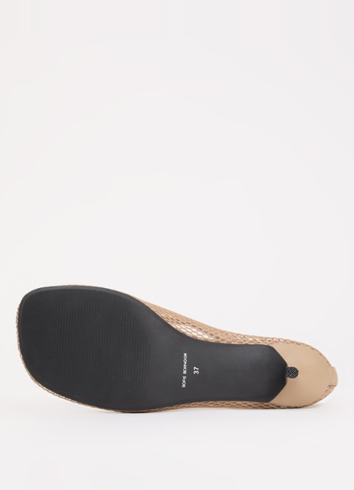 Sofie Schnoor Ellesw pump van leer met mesh - detail 4 creme