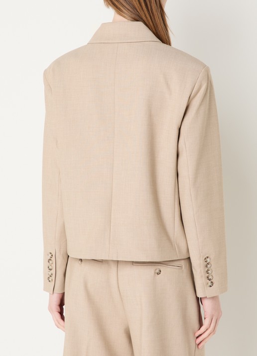 Sofie Schnoor Ellysw blazer met schoudervulling en klepzakken - achterkant 3 beige