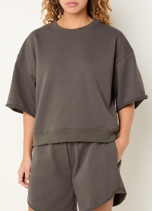 Sofie Schnoor Eloisesw sweater met 3D logoprint - achterkant donkergrijs