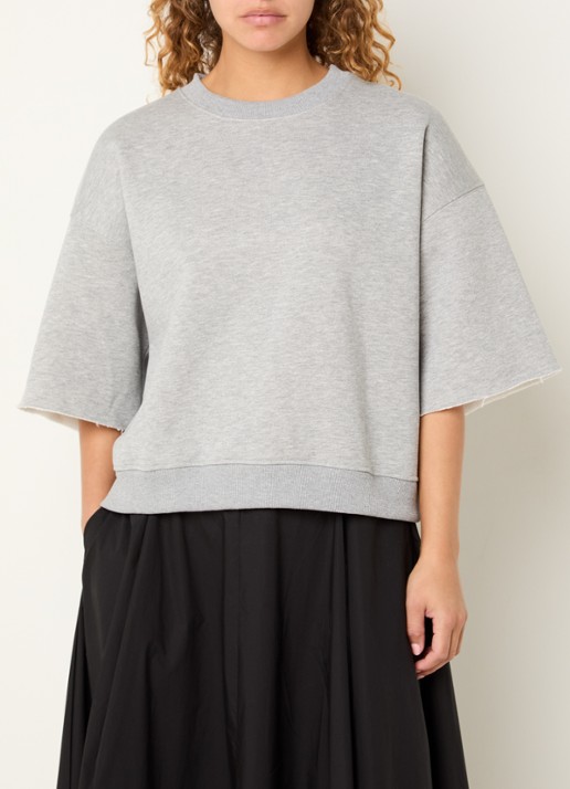 Sofie Schnoor EloiseSY sweater met front- en backprint - achterkant 3 lichtgrijs