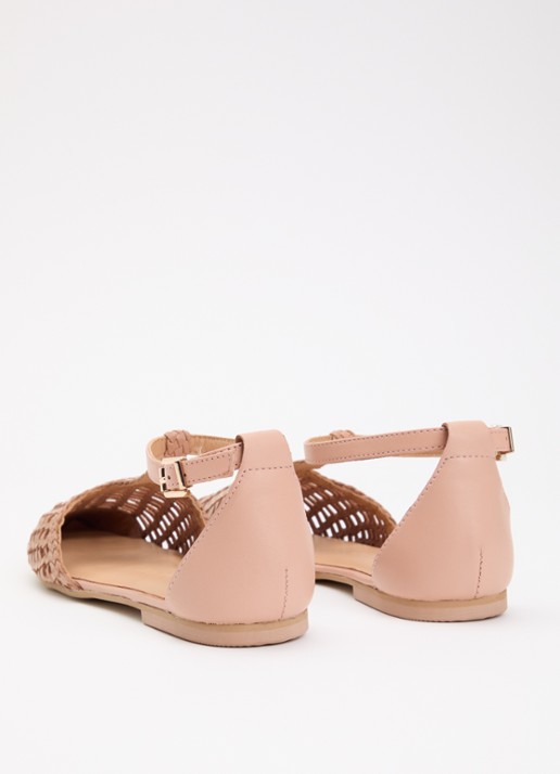 Sofie Schnoor Freysw sandaal van leer met gevlochten details - achterkant 2 beige