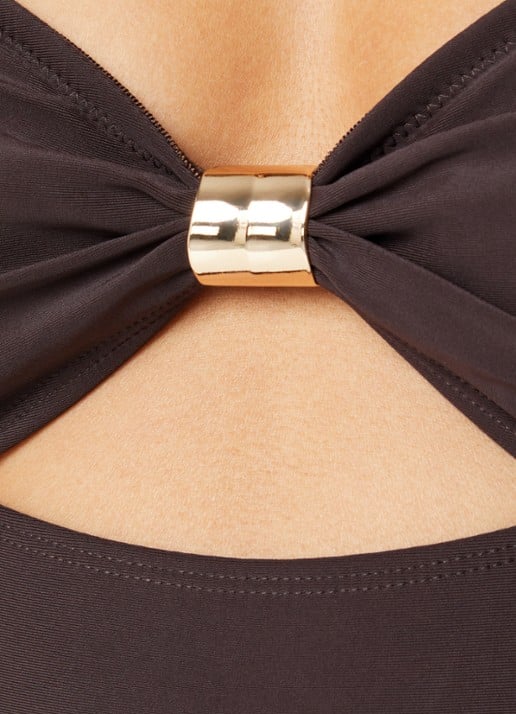 Sofie Schnoor Galiasw badpak met cut-out detail - detail 5 donkerbruin