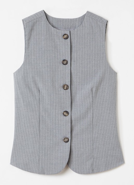 Sofie Schnoor Gilet met krijtstreep