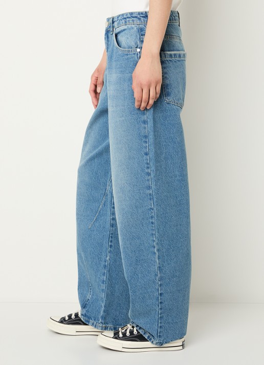 Sofie Schnoor Havana high waist wide leg jeans met steekzakken - detail 5 indigo