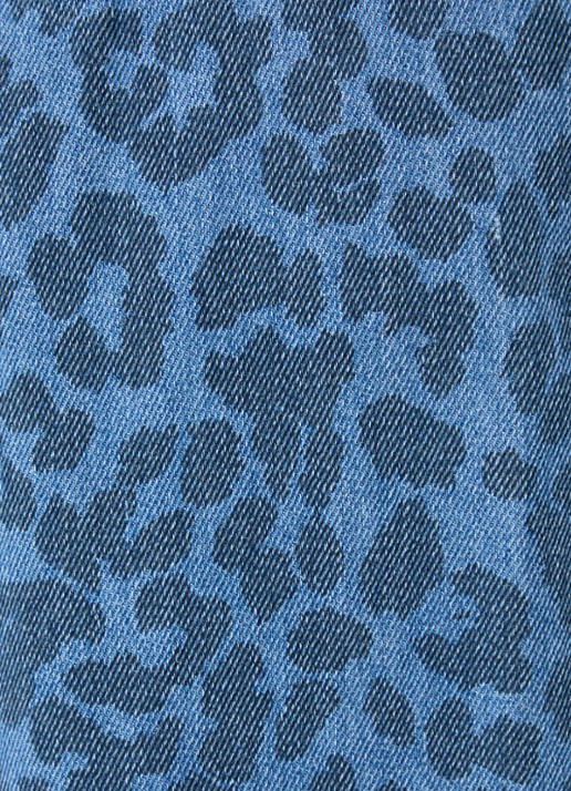 Sofie Schnoor Ingrid mini jurk van denim met panterprint - detail 4 indigo