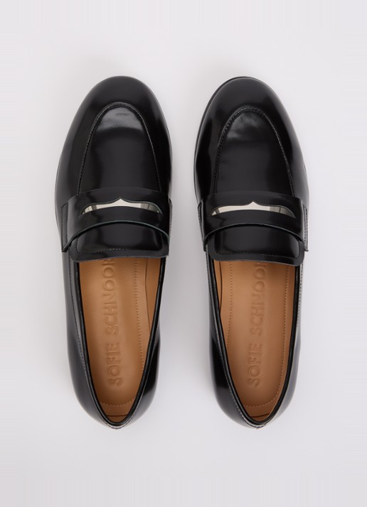 Sofie Schnoor Isasw loafer van leer  - detail 9 zwart