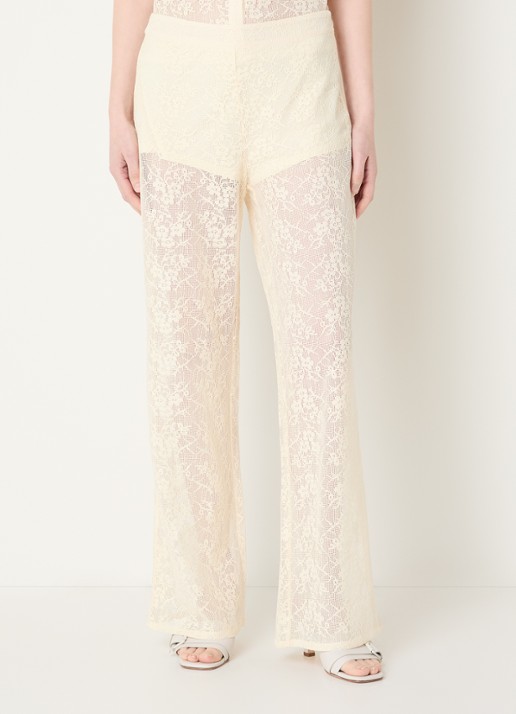 Sofie Schnoor Ivy high waist straight leg broek van crochet