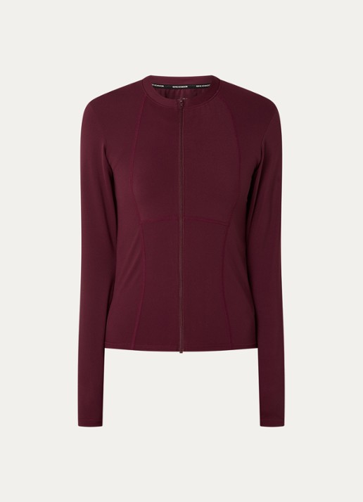Sofie Schnoor Jayaspo sweatvest met stretch - voorkant bordeauxrood