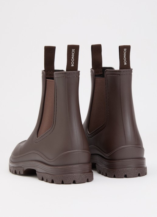 Sofie Schnoor Jodiesw chelsea boot met logo - achterkant donkerbruin
