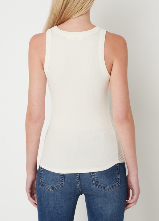 Sofie Schnoor Julliesw tanktop met ribstructuur - achterkant creme