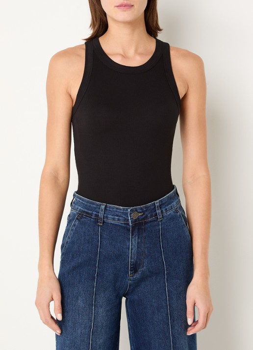 Sofie Schnoor Julliesw tanktop met ribstructuur
