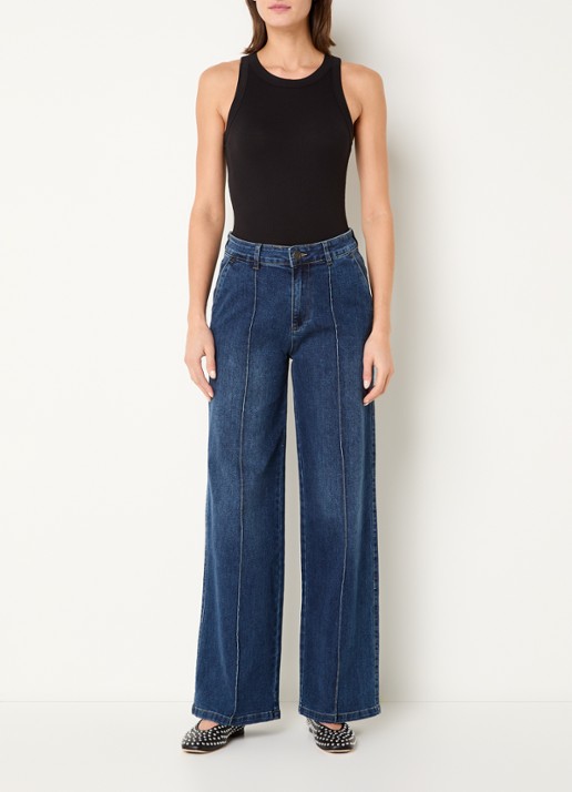 Sofie Schnoor Julliesw tanktop met ribstructuur - voorkant 2 zwart