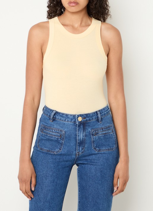Sofie Schnoor Julliesw tanktop met ribstructuur