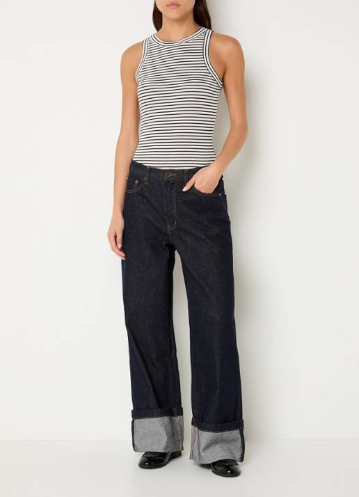 Sofie Schnoor Julliesw tanktop met streepprint  - voorkant 4 wit