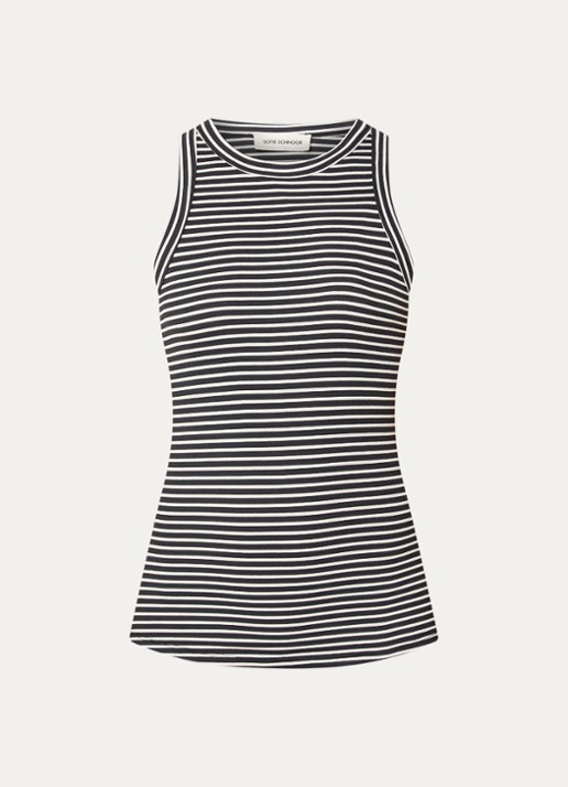 Sofie Schnoor Julliesw tanktop met streepprint  - voorkant antraciet
