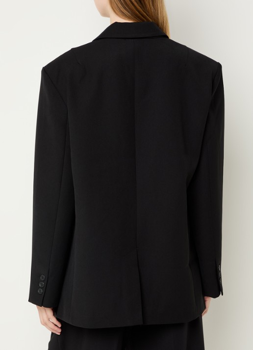 Sofie Schnoor Kais oversized blazer met schoudervulling - achterkant 4 zwart