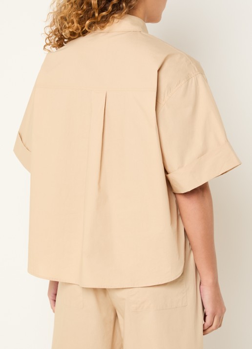 Sofie Schnoor Leanasw blouse met borstzak - achterkant 4 camel