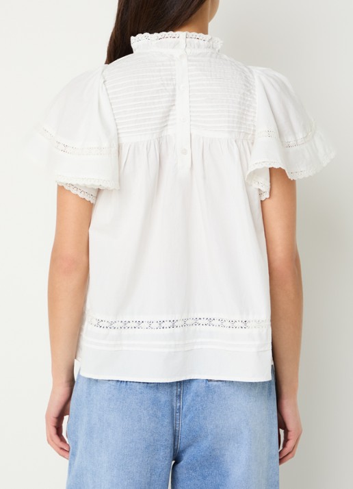 Sofie Schnoor lilou top met broderie - achterkant 2 wit