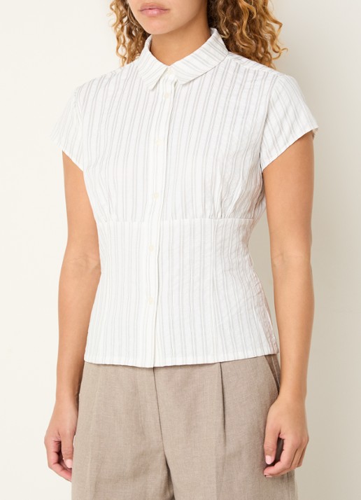 Sofie Schnoor Lilyansw blouse met streepprint en plooidetail