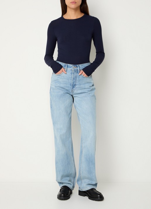 Sofie Schnoor Longsleeve met ribstructuur - voorkant 3 donkerblauw