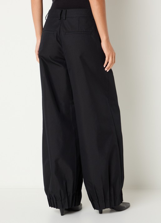 Sofie Schnoor Louanasw high waist balloon fit pantalon met plooidetail - achterkant 2 zwart