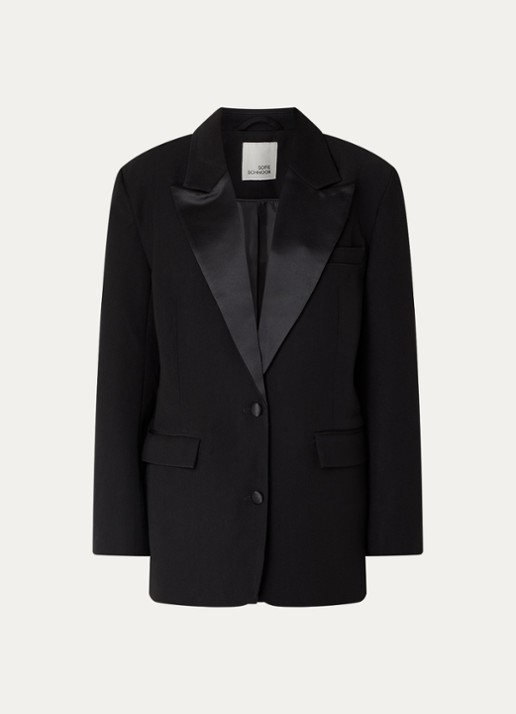 Sofie Schnoor Lovelle blazer met klepzakken - voorkant 2 zwart