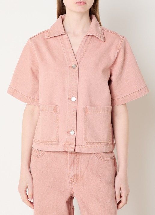 Sofie Schnoor Manja blouse van denim met opgestikte zakken