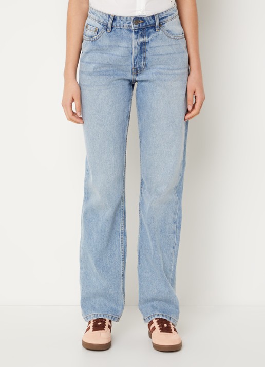 Sofie Schnoor Melika mid waist straight leg jeans met steekzakken