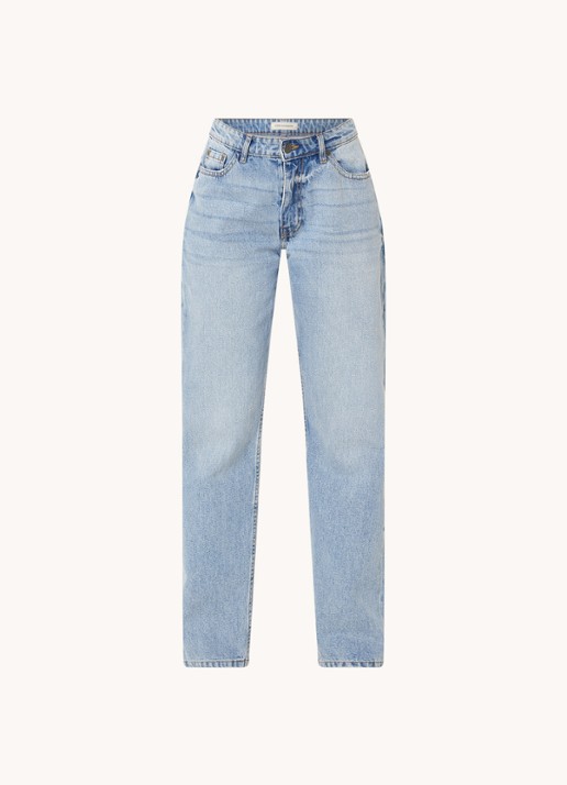 Sofie Schnoor Melika mid waist straight leg jeans met steekzakken - voorkant 3 indigo