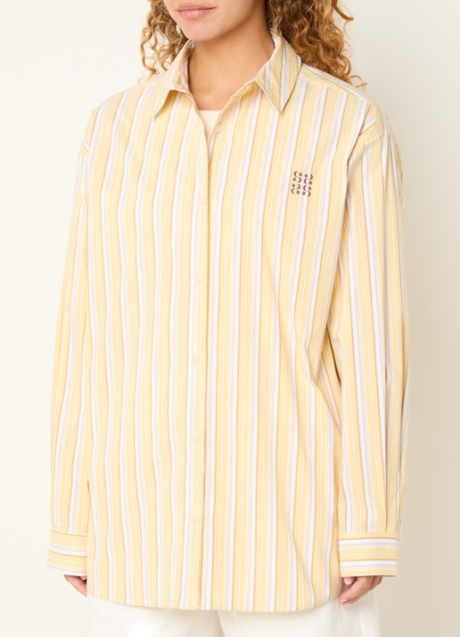 Sofie Schnoor Mercysw blouse met streepprint en logoborduring