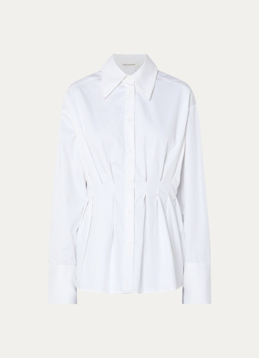 Sofie Schnoor Mikrasw blouse met plooidetail - voorkant wit