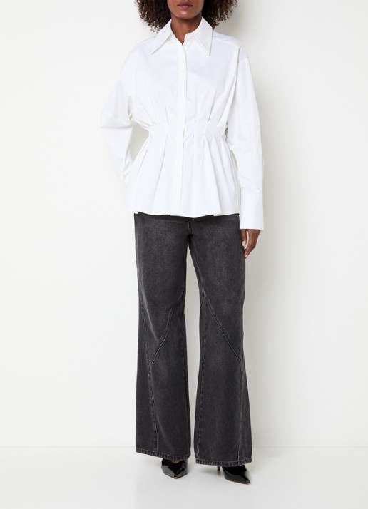 Sofie Schnoor Mikrasw blouse met plooidetail - voorkant 2 wit