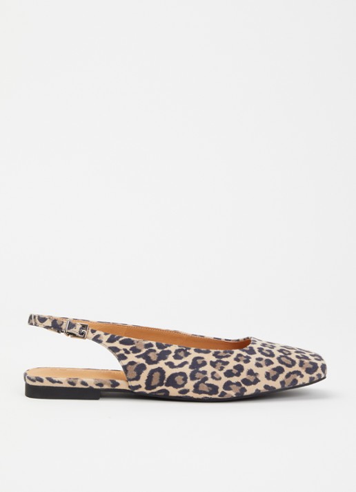 Sofie Schnoor Nicole slingback van leer met panterprint