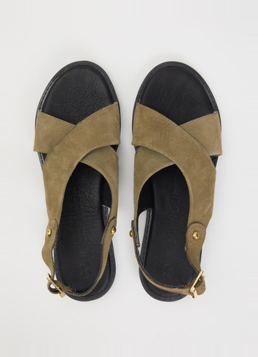 Sofie Schnoor Novasw sandaal van suède - detail 3 donkerkhaki