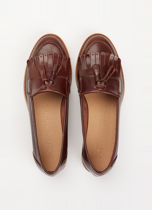 Sofie Schnoor Olivia loafer van leer - detail 4 donkerbruin