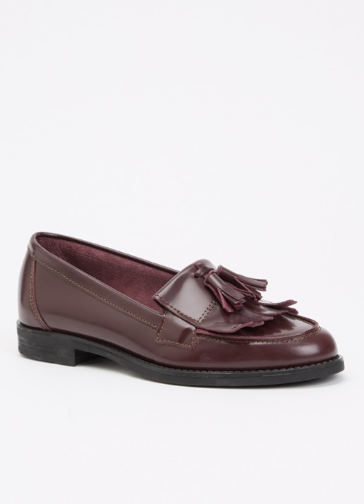 Sofie Schnoor Olivia loafer van leer - voorkant 2 bordeauxrood