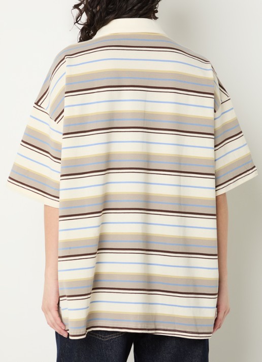 Sofie Schnoor Pil oversized T-shirt met streepprint - achterkant 4 vanillegeel