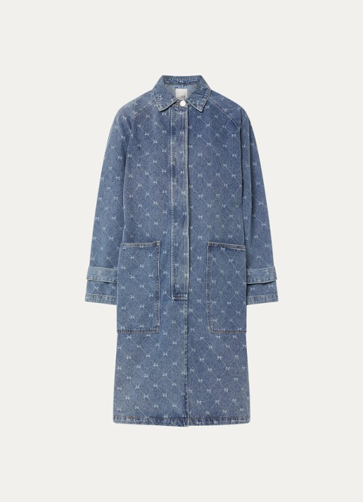 Sofie Schnoor Pippas spijkerjas met logoprint - voorkant 2 indigo