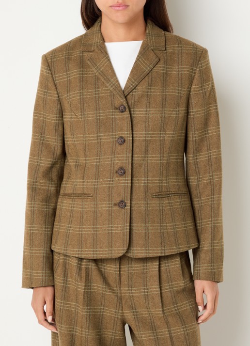 Sofie Schnoor Poppy blazer met ruitdessin en steekzakken