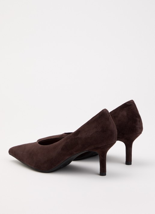 Sofie Schnoor Pump van suède - achterkant donkerbruin