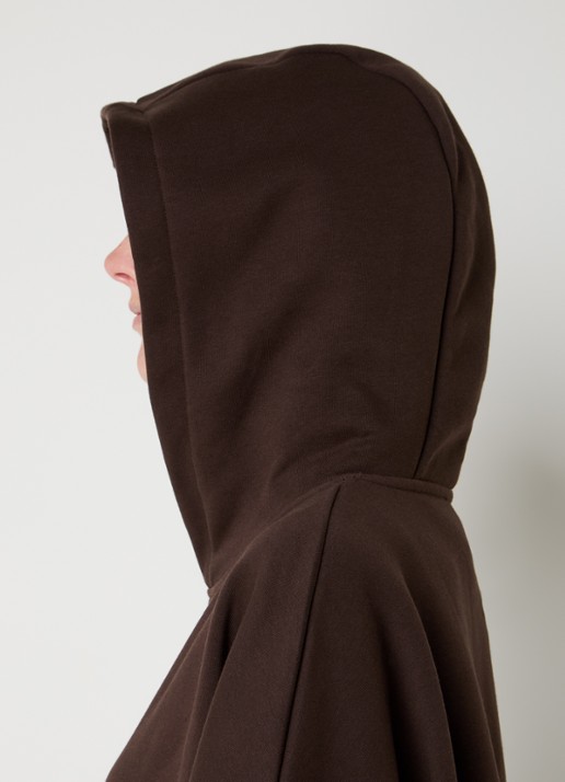Sofie Schnoor Ranyaspo hoodie met siernaad - detail 5 donkerbruin