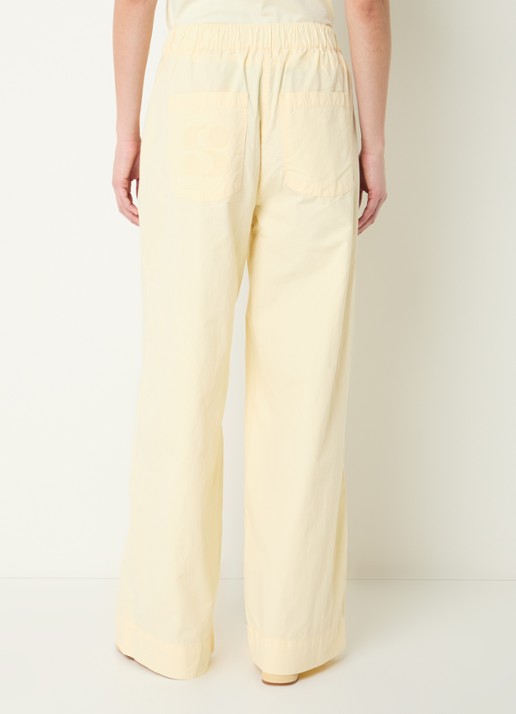 Sofie Schnoor Reine high waist wide leg broek - achterkant geel