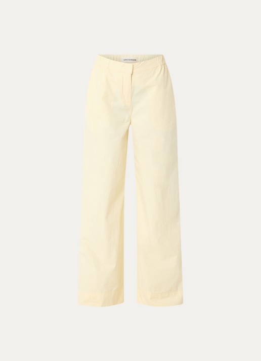 Sofie Schnoor Reine high waist wide leg broek - voorkant 3 geel