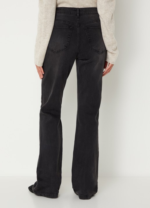 Sofie Schnoor Riga high waist flared jeans met gekleurde wassing - achterkant 3 antraciet
