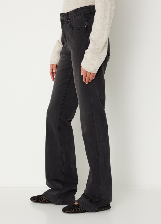 Sofie Schnoor Riga high waist flared jeans met gekleurde wassing - detail 5 antraciet