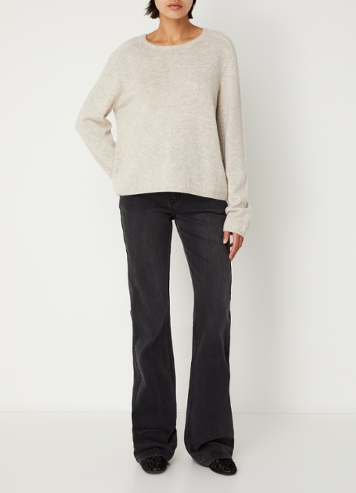 Sofie Schnoor Riga high waist flared jeans met gekleurde wassing - voorkant 2 antraciet