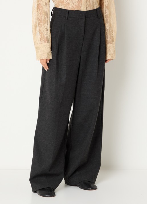 Sofie Schnoor Rosalinda high waist wide fit pantalon met steekzakken