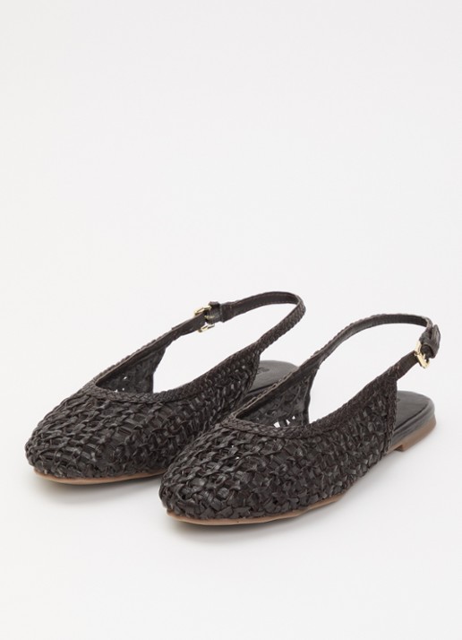 Sofie Schnoor Saisw slingback van leer - detail 3 donkerbruin